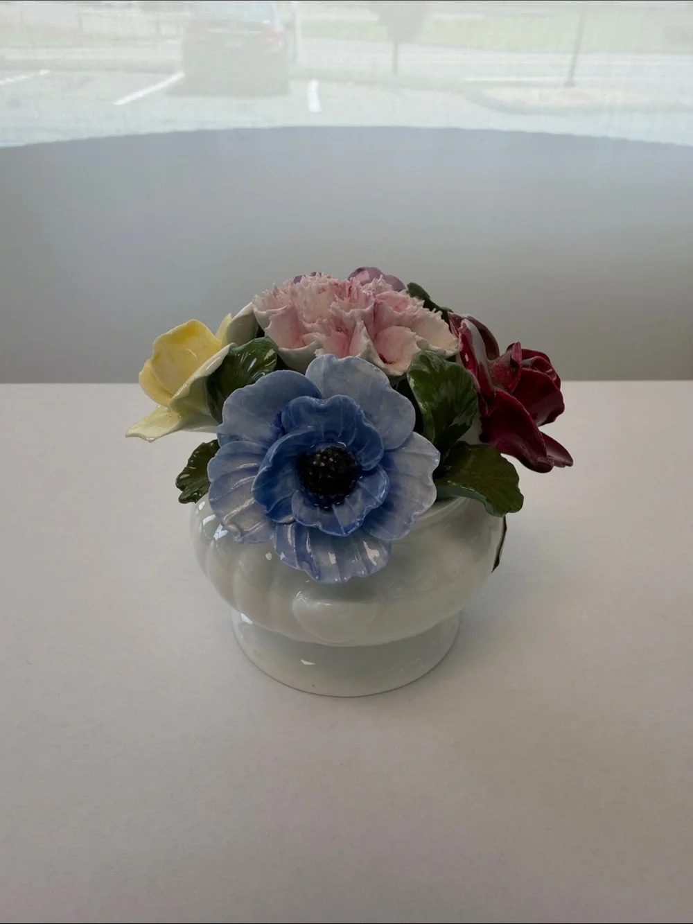 Aynsley Porcelain Floral Arrangement Decorative Accent - Yellow, Purple, Pink